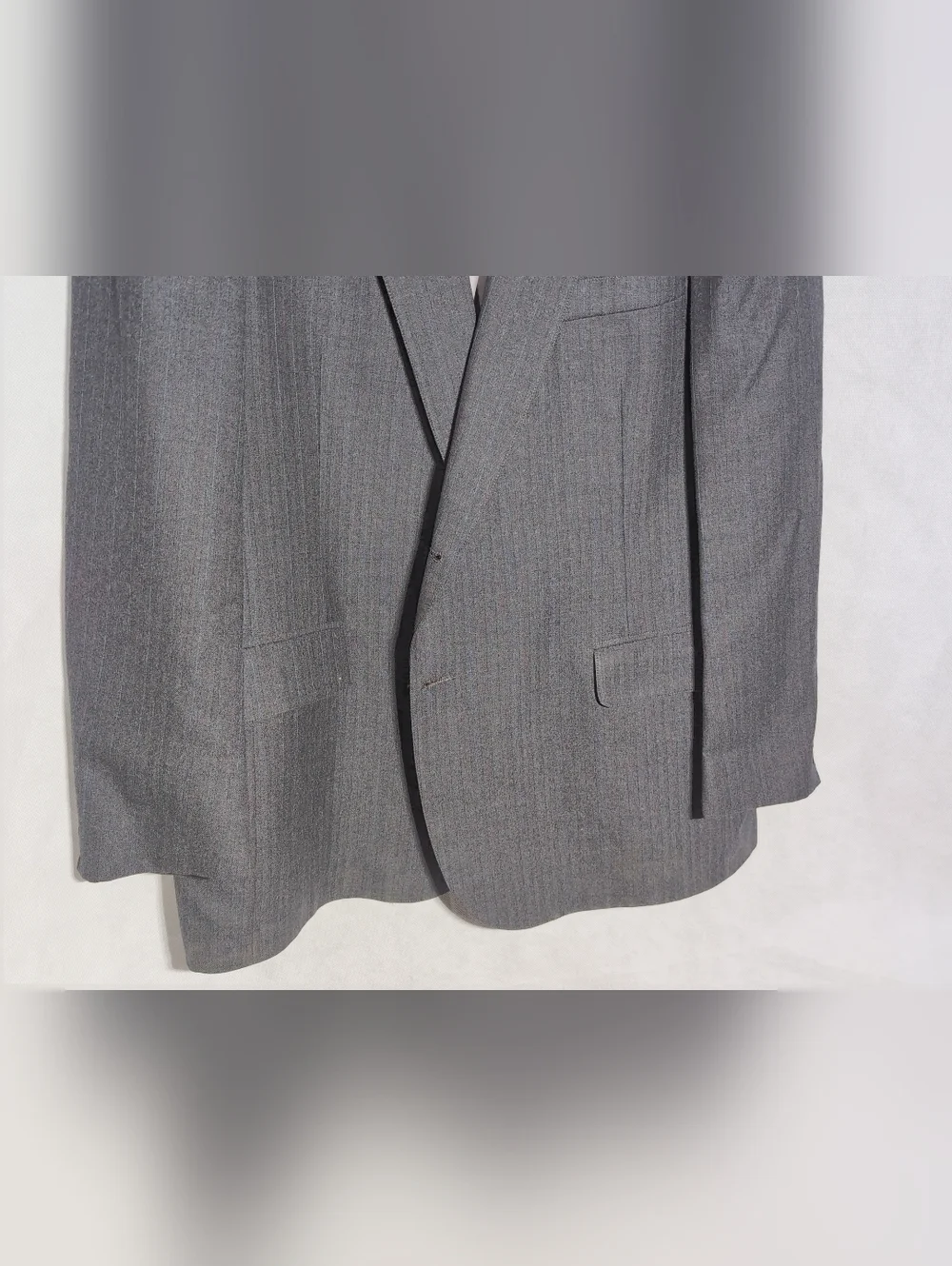 Kilgour French & Stanbury Virgin Wool Classic Men's Gray Pinstripe Suit